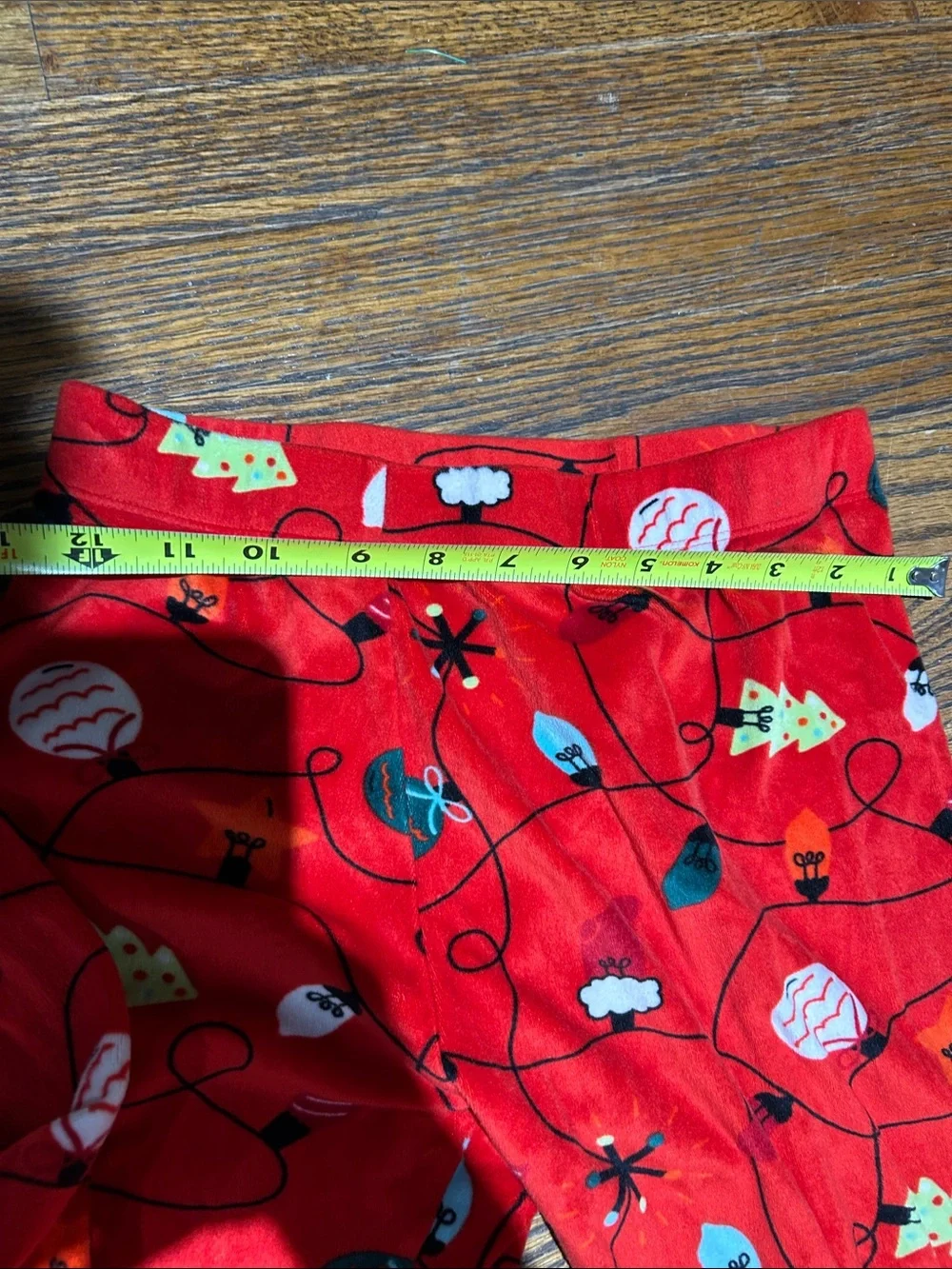 Cat & Jack Red Holiday Light and Ornament Pajama Set